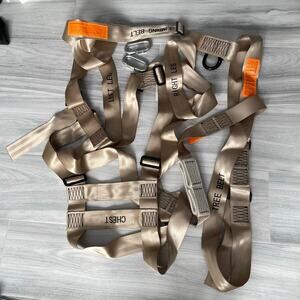 Tree Climbing Safety Harness Belt with Carbiners Treestand Gear 350 lb limit